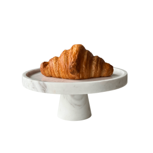 Cake stand 23 cm with lid — white natural marble