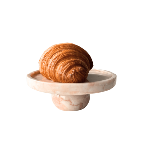 Cake stand 17 cm with lid — rose natural marble