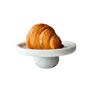 Cake stand 17 cm with lid — white natural marble