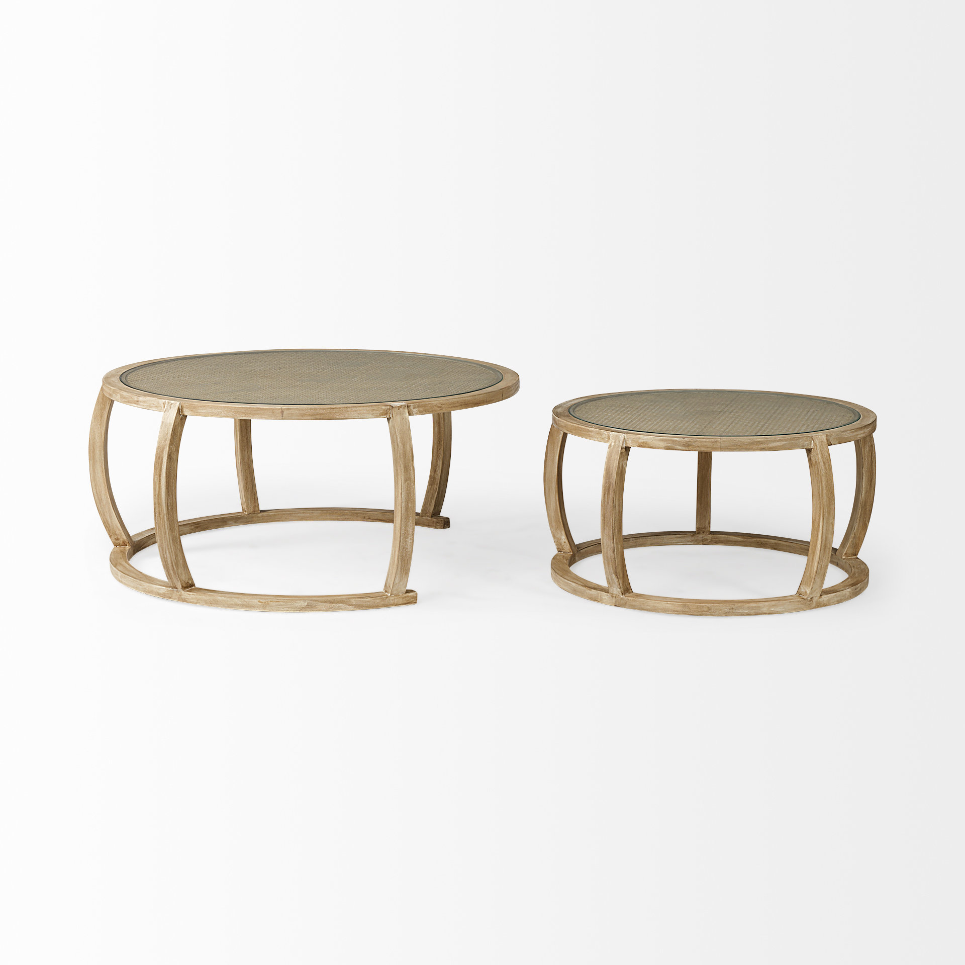 108 Hubbard Set of 2 Round coffee tables - Image 5